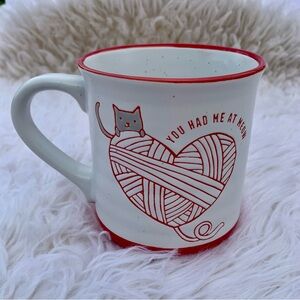 Sheffield Home “You Had Me At Meow” Cat Kitty Stoneware Large Mug Cup Coffee Tea